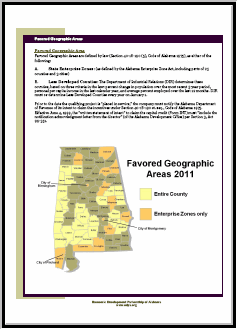 Alabama Favored Geographic Areas Brochure - 3 pages
